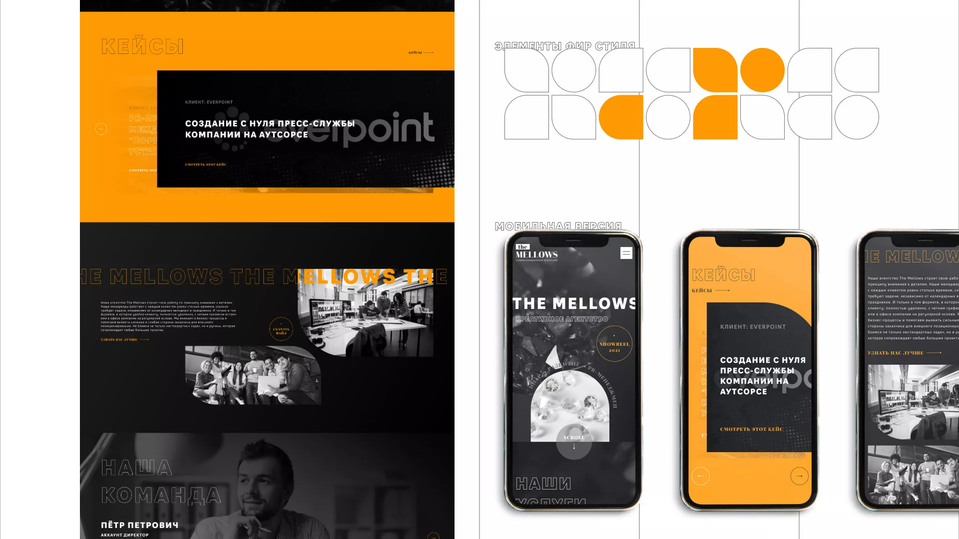 Разработка сайта креативного агентства «The Mellows» в Карасуке